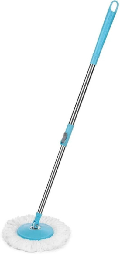 Ayush Premium Economy Spin Mop-Rod Stick, Mop Head and 1 Microfiber Refill - Wet & Dry 360 Mop Rod(Green)