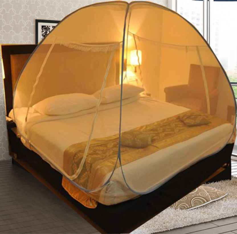 didhiti YELLOW-EE-CCC machhardani 300 mosquito net baby machardani big size mosquito ne Polyester Washable Kids Mosquito Net(Yellow, Khakhi, Dark Yellow, Pila, pile, pili, Tent)