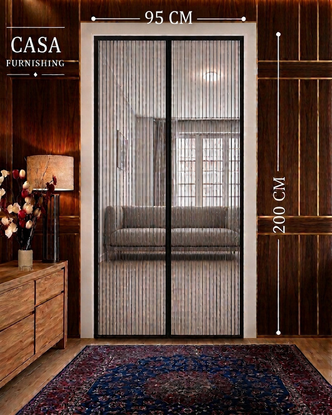 CASA CASA FURNISHING MDNT-PRT-95X200-D04 AA Polyester Washable Adults Mosquito Net(Black-95x200, Frame Hung) - Flipkart Deal