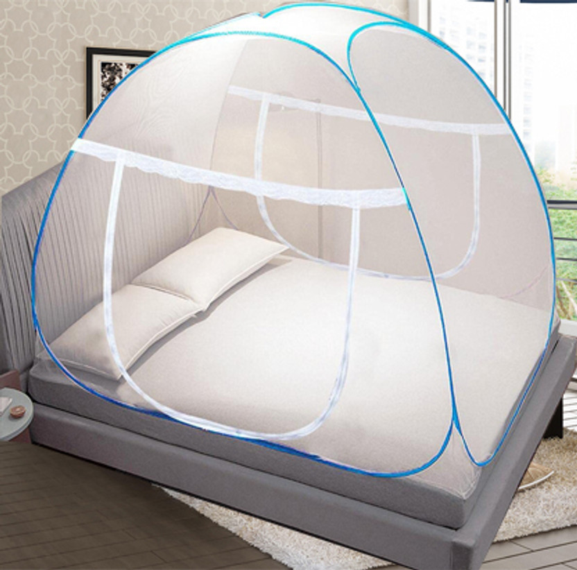 didhiti WHITE-EE-CCC mosquito net 8 x 8 machardani double bed mosquito net tent for bab Polyester Washable Kids Mosquito Net(White, swet, safed, Blue, Navy Blue, Tent)