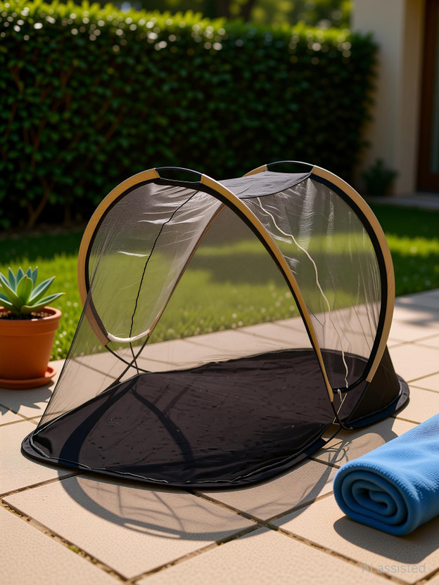 SK Online Services Foldable Standard Quality Of Large Size 7×4×4 ( Black ) Polyester Washable Adults Mosquito Net(Black, Bed Box)