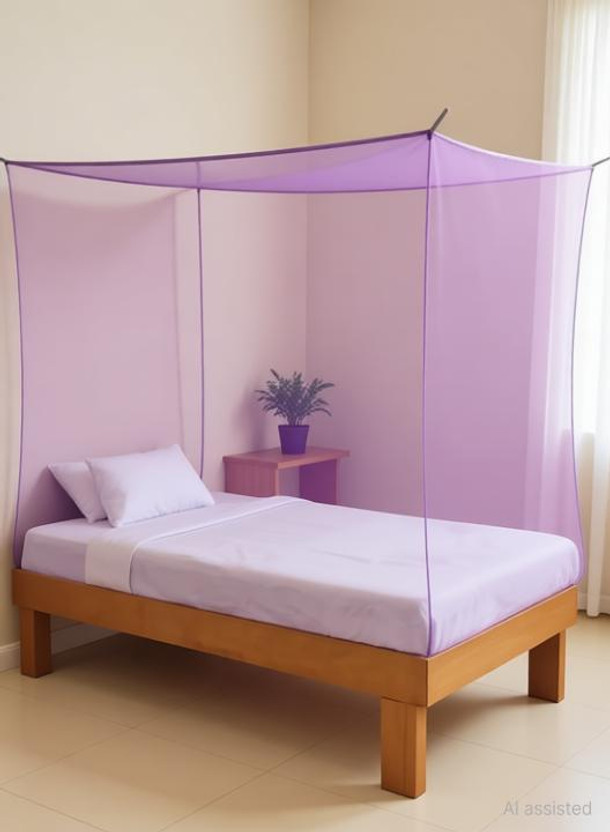 ALOZAR ALOZAR Single Bed Mosquito net Avoid Annoying Insect Mosquito Net Pest Control Comfortable for Family, 100% AIR Flow.Size 4X6 (Color Purple ) HDPE - High Density Poly Ethylene Washable Adults Mosquito Net(Purple, Bed Box) - Flipkart Deal