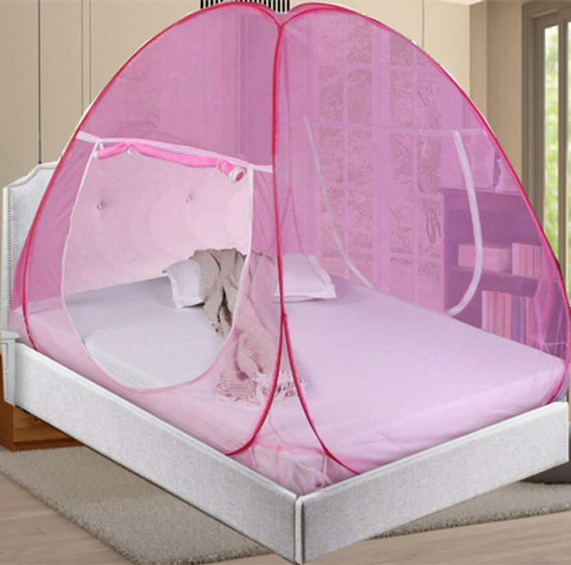 KHANJAN FASHION HUB PINK mosquito net for air hole mosquito net extra large size machardani gn mach Polyester Washable Infants Mosquito Net(Pink, Tent)