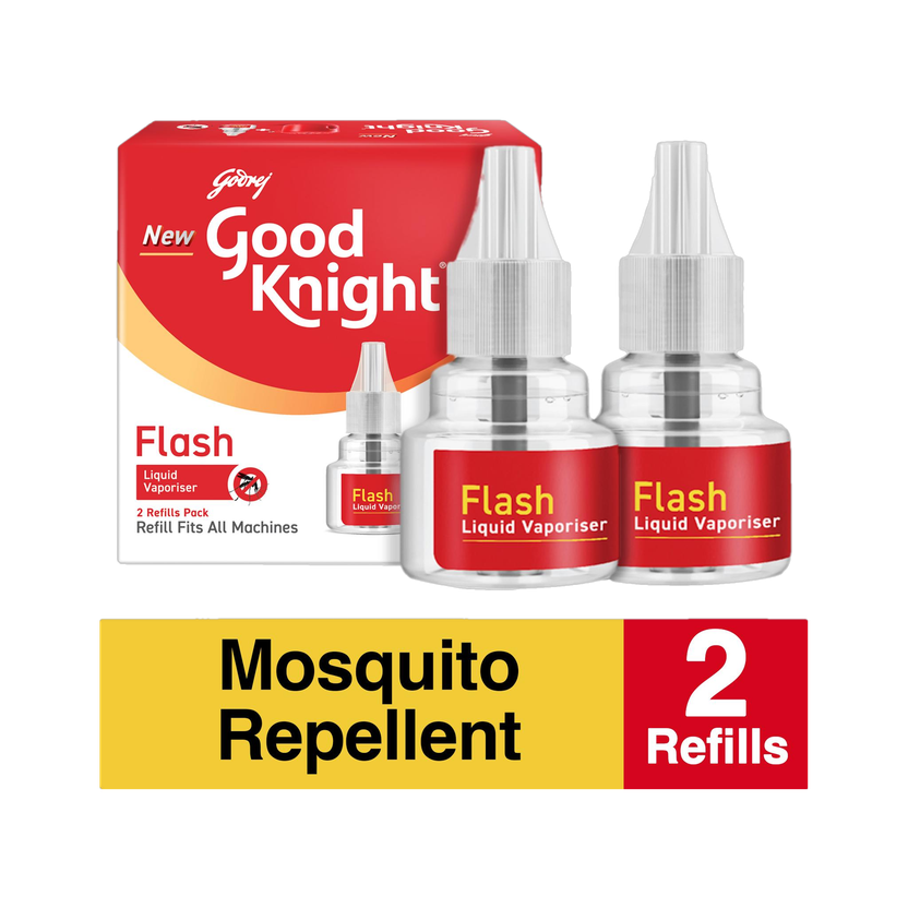 Good Knight Gold Flash Repellent Liquid Mosquito Vaporiser Refill(2 x 45 ml)