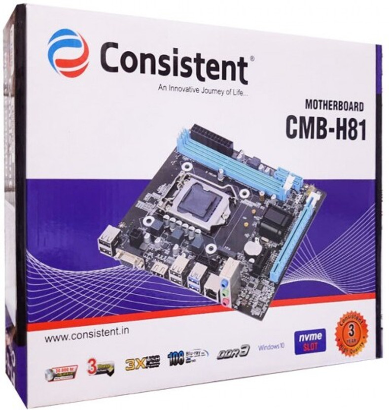 Consistent CMB-H81 LGA 1155Socket Micro-ATX Intel H81 Express Chipset DDR3 Motherboard for Desktop