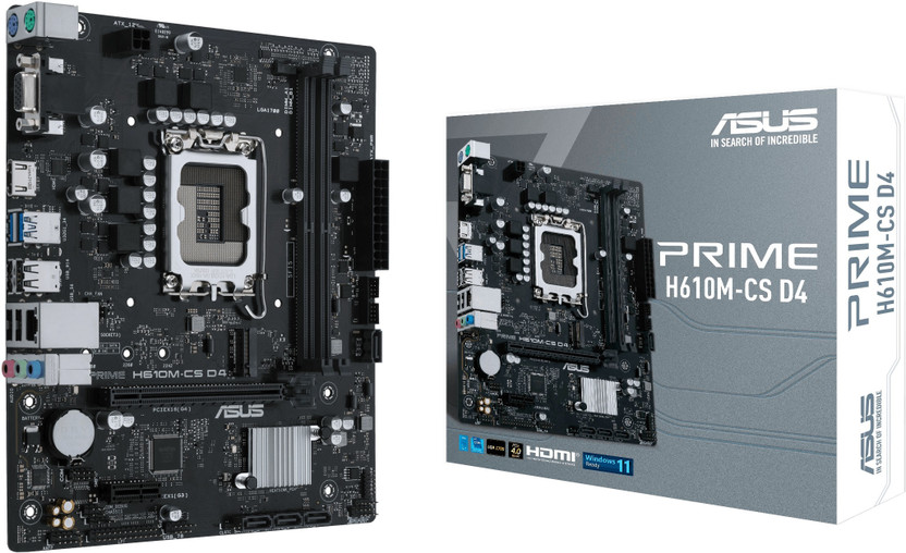 ASUS PRIME-H610M-CS-D4 LGA 1700Socket Micro-ATX Intel H610 Chipset DDR4 Motherboard for Desktop
