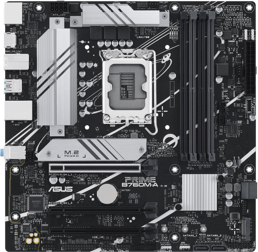ASUS PRIME-B760M-A LGA 1700Socket Micro-ATX Intel B760 Chipset DDR5 Motherboard for Desktop