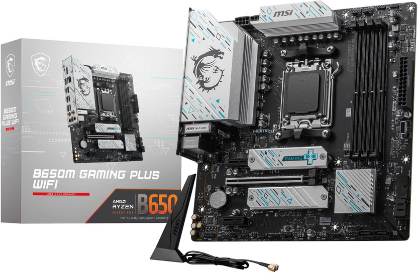 MSI B650M GAMING PLUS WIFI AM5Socket Micro-ATX AMD B650 Chipset DDR5 Motherboard for Desktop