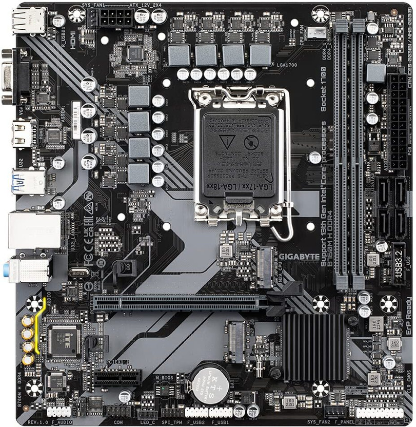 GIGABYTE B760M H DDR4 LGA 1700Socket Micro-ATX Intel B760 Chipset DDR4 Motherboard for Desktop