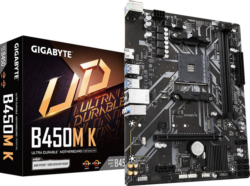 GIGABYTE B450M K AM4 AM4Socket Micro-ATX AMD B450 Chipset DDR4 Motherboard for Desktop