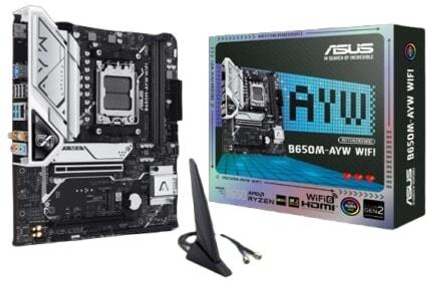 ASUS B650M-AYW AM5Socket Micro-ATX AMD B650 Chipset DDR5 Motherboard for Desktop