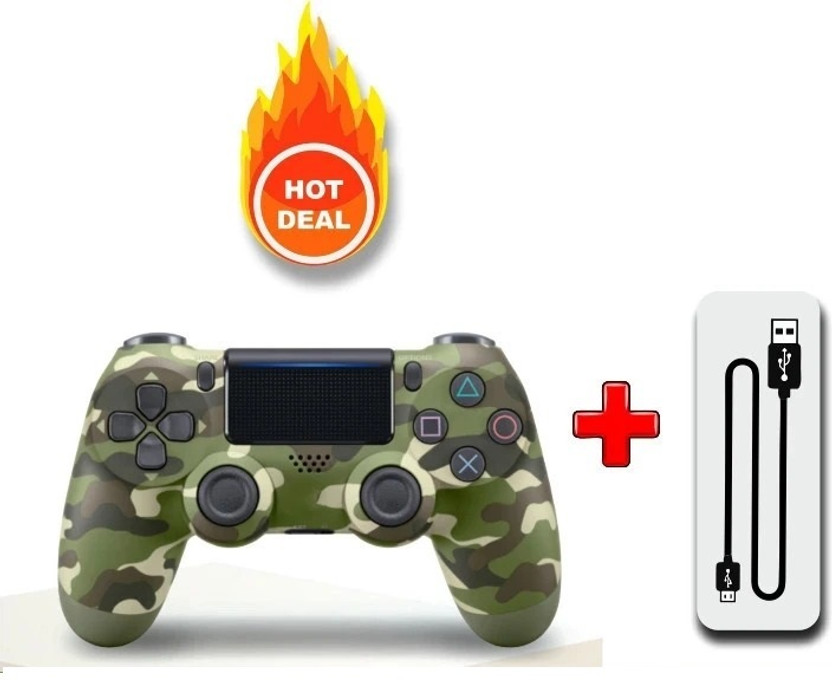 HG WORLD Playstation Dualshock 4 Joystick Wireless for PS4 With USBCable Gamepad  Motion Controller(Cameo Green, For PS4, PC)