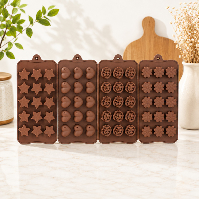 ALAMDAAR Silicone Chocolate Mould 60(Pack of 4)