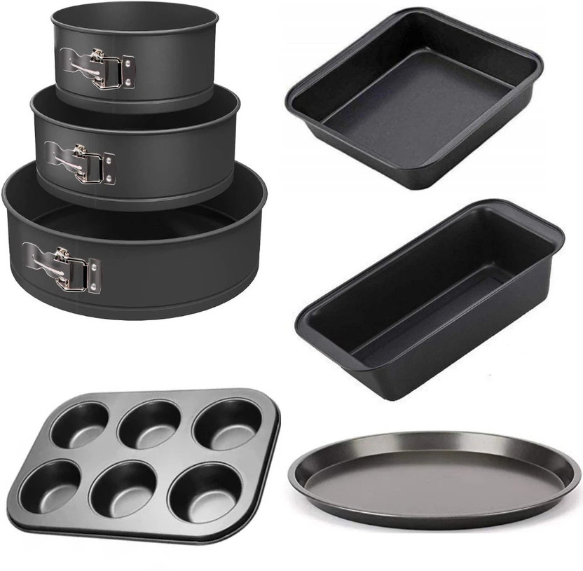 TrendyTrolley Carbon Steel Cake Mould 7(Pack of 7)