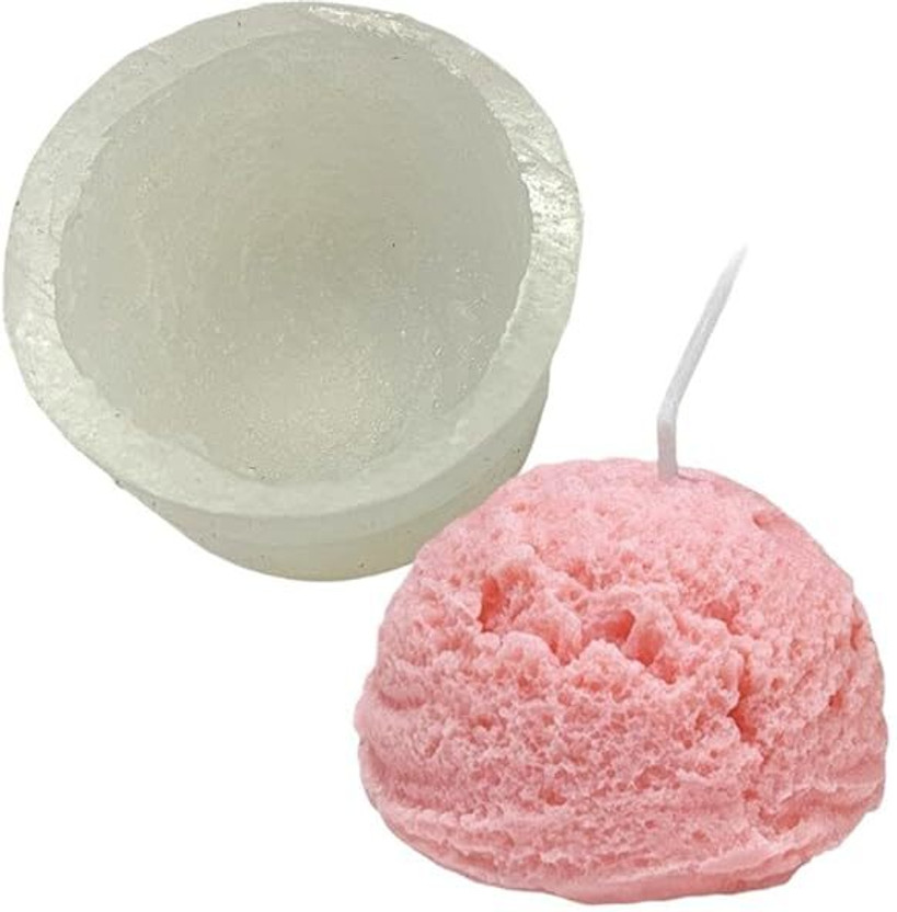 Husaini Husaini Mart Silicone Fondant & Gum paste Mould Skytail Silicone Ice Cream Ball Shape Mould for Making Scented Candle WaxMelts Aromatherapy Resin Art Crafts Icecream Scoop Mold Soap Bombs Chocolate Strawberry Icecream Cake Dessert Decor Candle Mold(Pack of 1) - Flipkart Deal