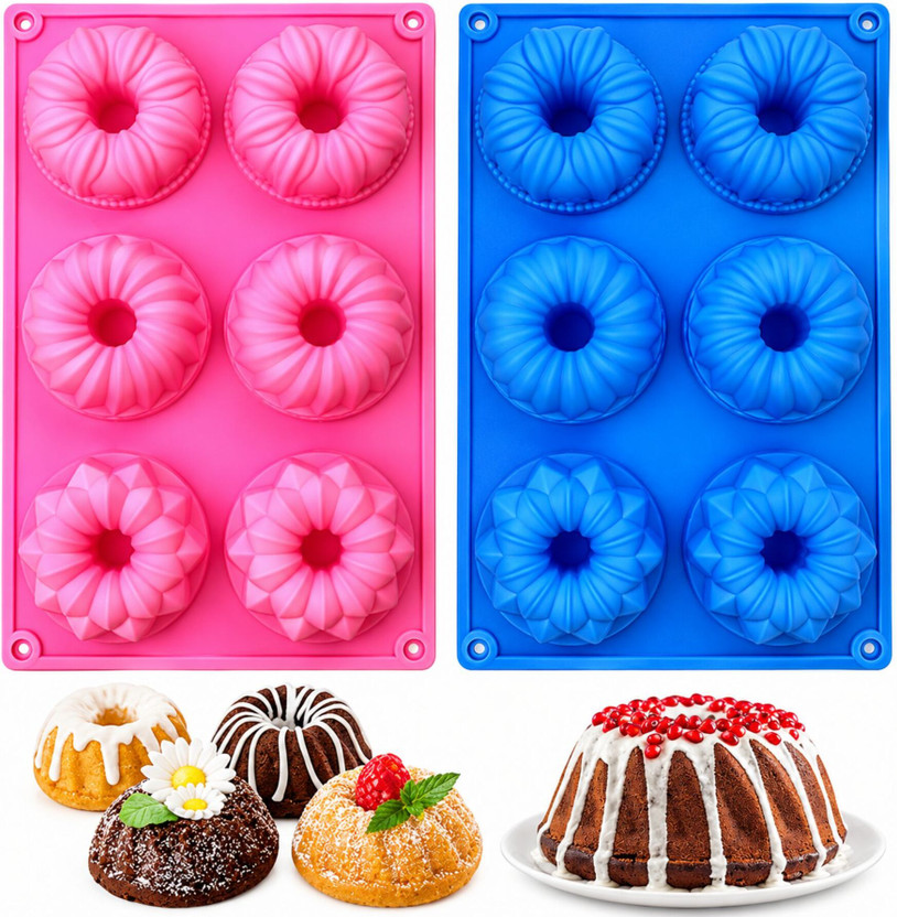 RHHG E COM Silicone Donut Tray 12(Pack of 2)