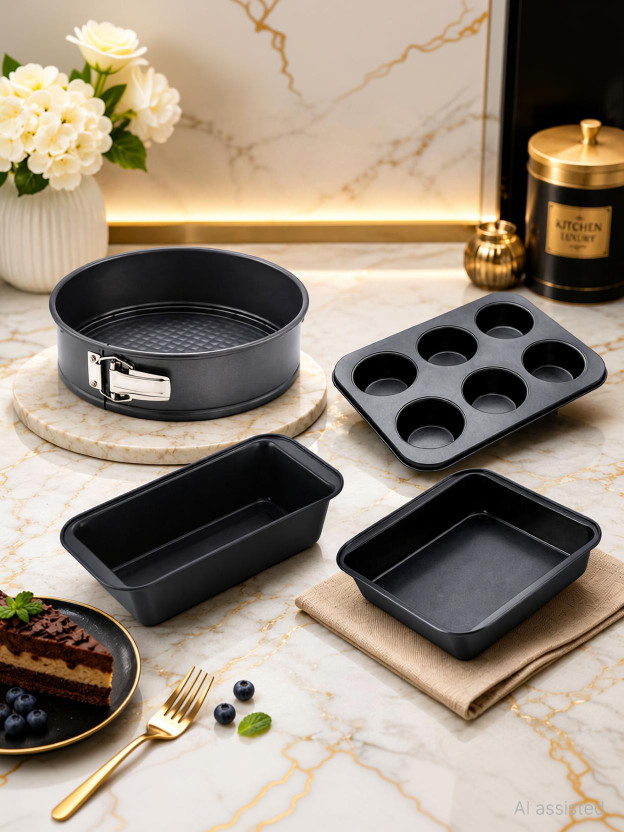 MAFAHH Carbon Steel Cake Mould 6(Pack of 4)