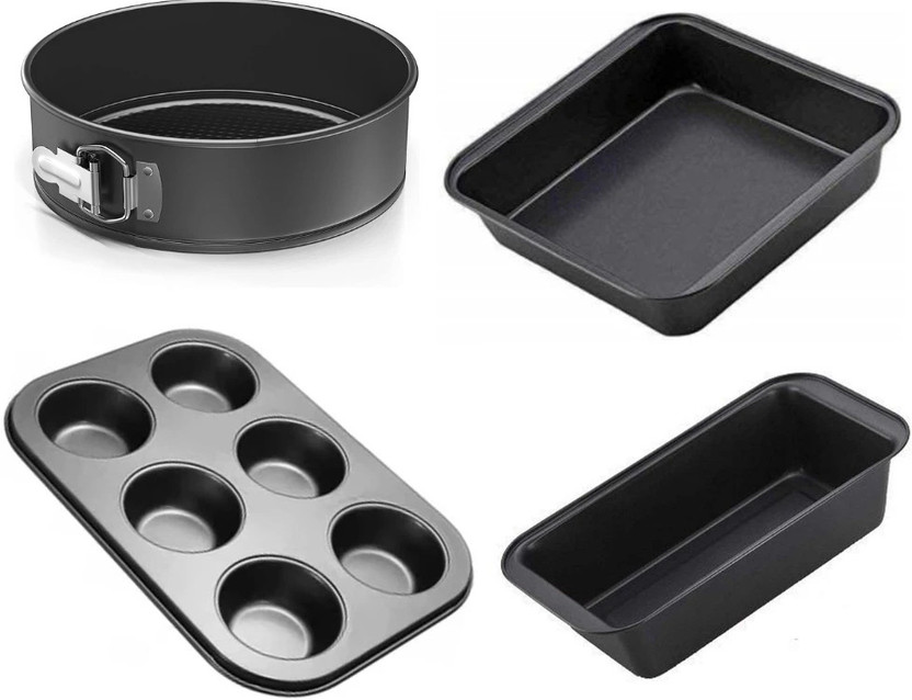DRAPENZA Carbon Steel Cake Mould 4(Pack of 4)