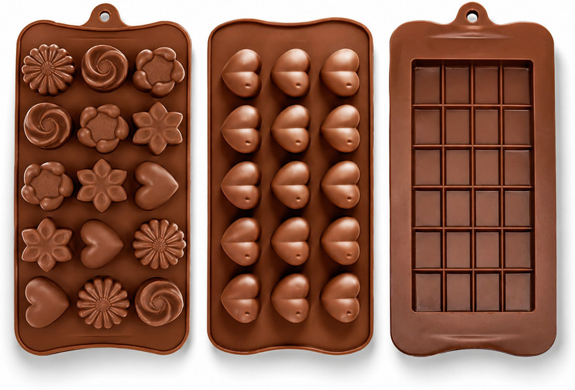 KitchEra Exim Silicone Chocolate Mould 3(Pack of 3)