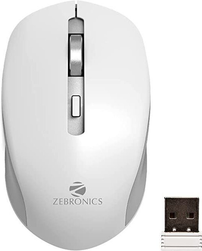 SILHOS Wireless Mouse, High Precision Optical Tracking, 4 Buttons, Plug Ambidextrous Optical Mouse With Bluetooth(2.4GHz Wireless, White)