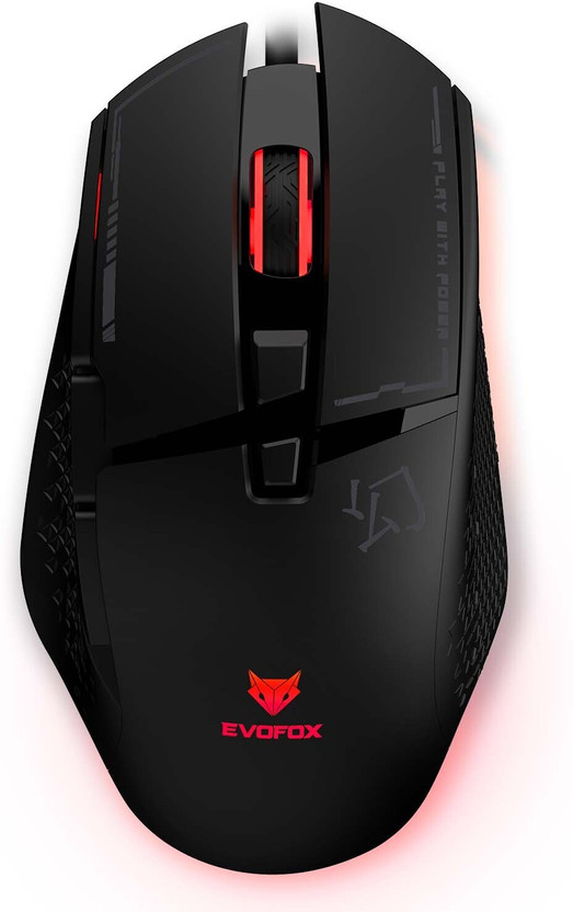 EVOFOX Phantom 2 Programmable Wired Ambidextrous Optical  Gaming Mouse(USB 2.0, Black)
