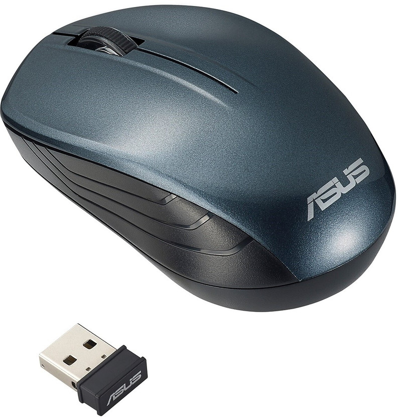 ASUS WT200 Ambidextrous Optical Mouse Runs on 1 AA Battery- upto 15 months life, 1200 DPI With Bluetooth(2.4GHz Wireless, Blue)
