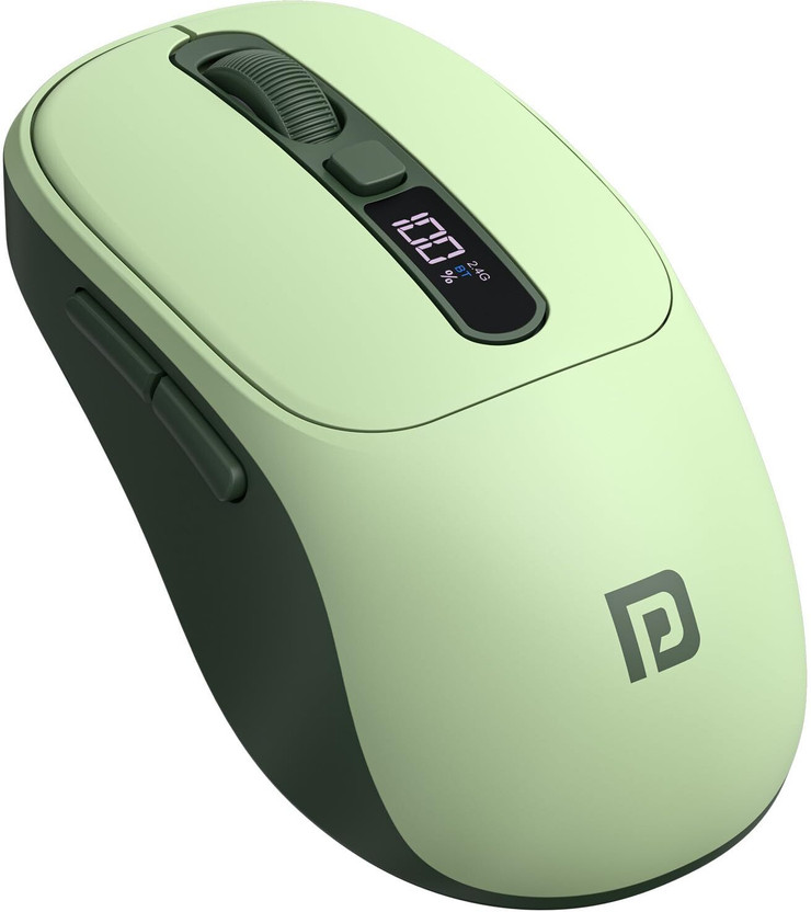 Portronics Toad 9 Wireless Bluetooth Mouse,Dual Wireless (BT + 2.4 GHz),Smart LED Display Ambidextrous Optical Mouse(Bluetooth, 2.4GHz Wireless, Green)