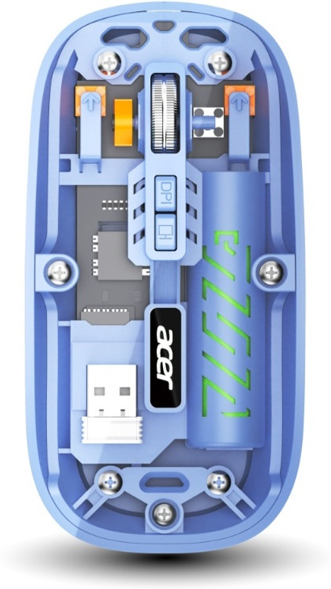 Acer Acer ACR001-TMB Ambidextrous Optical Mouse With Bluetooth(2.4GHz Wireless, USB 2.0, Blue) - Flipkart Deal