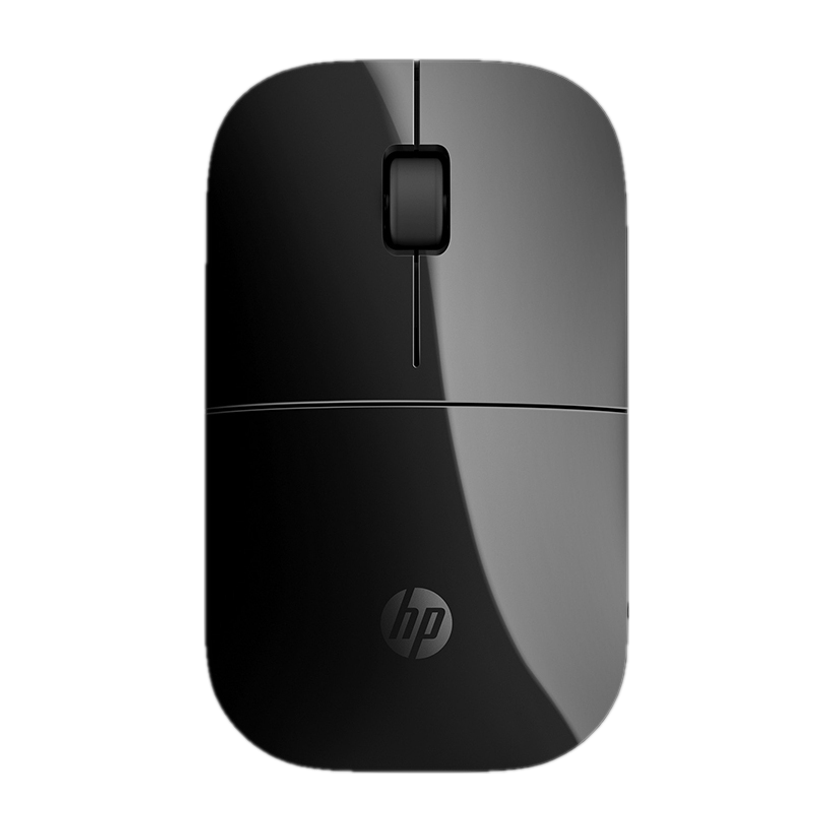 HP Z3700 Ambidextrous Optical Mouse Slim form with USB receiver,16 month battery life, 1200DPI(2.4GHz Wireless, Black)