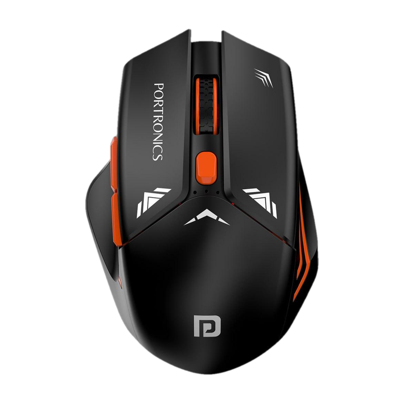 Portronics Vader Pro Wireless Gaming Mouse with 6 Buttons, Thumb Comfort, Adjustable DPI Ambidextrous Optical  Gaming Mouse(2.4GHz Wireless, Black)