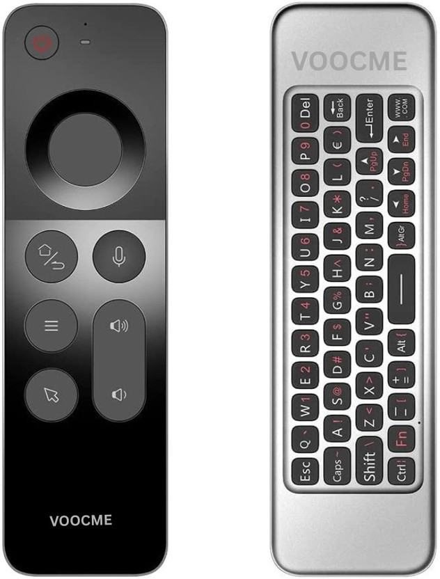 VOOCME VOOCME W3 2.4G Air Mouse Wireless Keyboard Voice Control IR Learning Remote .... Ambidextrous Hybrid  Gaming Mouse With Bluetooth(2.4GHz Wireless, 6-Axiss Motion Sensing for Smart T-V Android TV Box PC - Black....) - Flipkart Deal