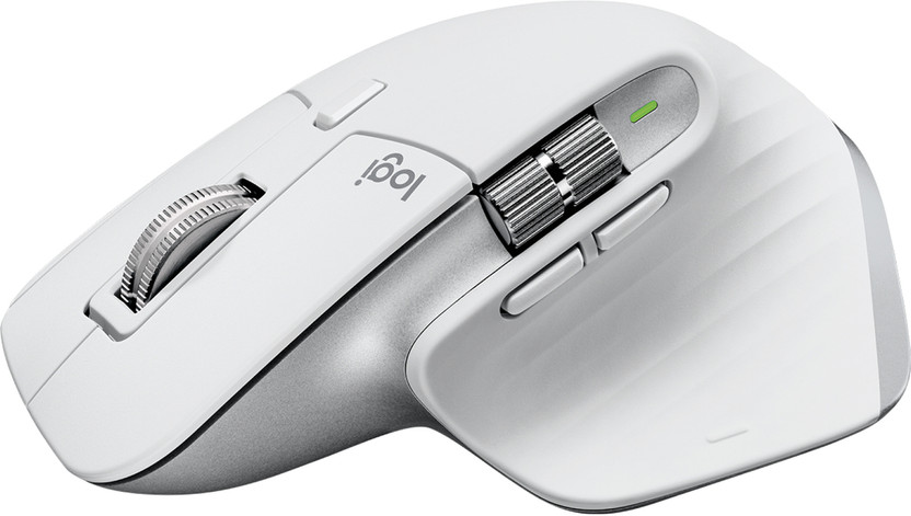 Logitech MX Master 3s Ambidextrous Touch Mouse(2.4GHz Wireless, Bluetooth, White, Grey)