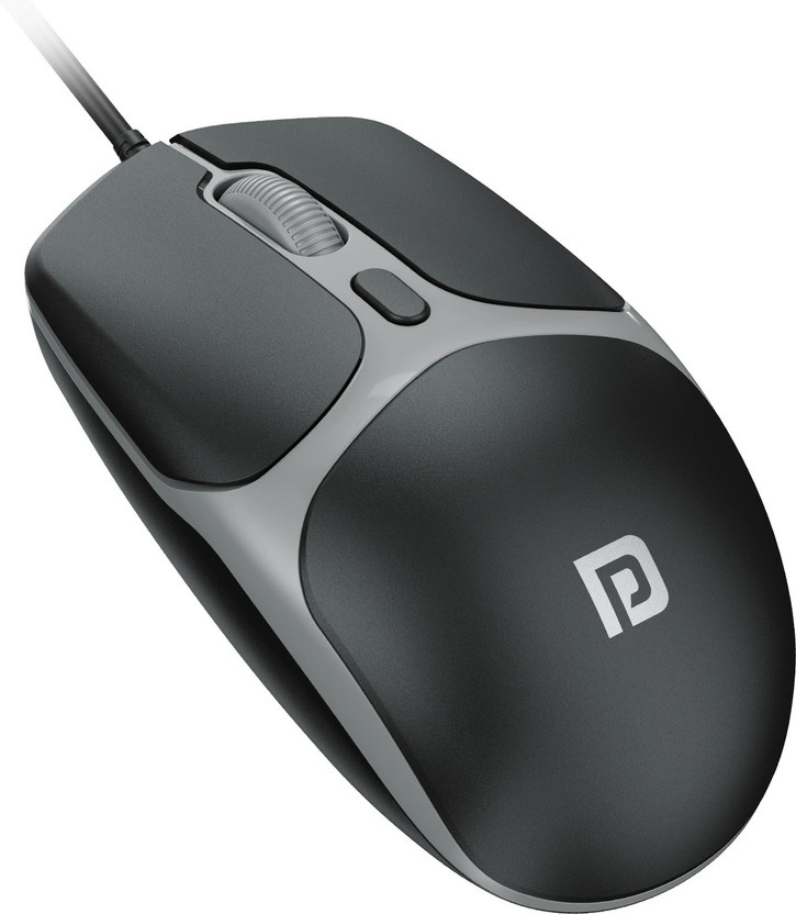 Portronics Toad 103 Wired Ergonomic Optical Mouse with 2400 DPI, Plug & Play(USB 2.0, Black)
