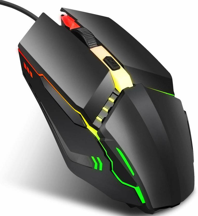 ENTWINO X3 Colorful Mechanical Gaming Mouse, DPI Button, 7 Colors Light
