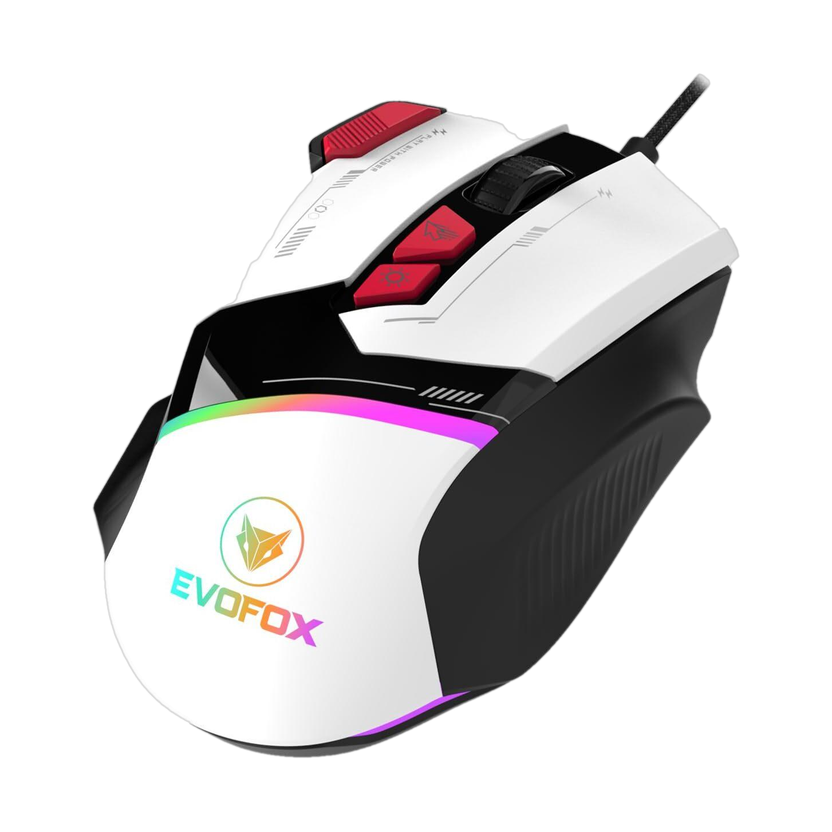 EVOFOX Blaze Wired Ambidextrous Optical  Gaming Mouse 12800 DPI Gaming Sensor and 8 Buttons RGB(USB 2.0, Black)