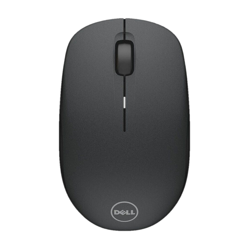 DELL WM126 Ambidextrous Optical Mouse 1000 DPI, Plug and Play(2.4GHz Wireless, Black)