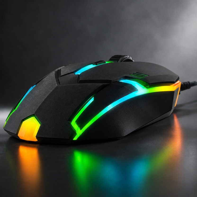 PROSAC USB Wired Gaming Mouse for PC & Laptop | RGB LED | 1500 DPI | MS-0067 Wired Ergonomic Optical  Gaming Mouse(USB 2.0, Green, Yellow)