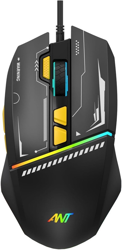 Ant Ghost50 Wired Ambidextrous Optical  Gaming Mouse(USB 2.0, Black)