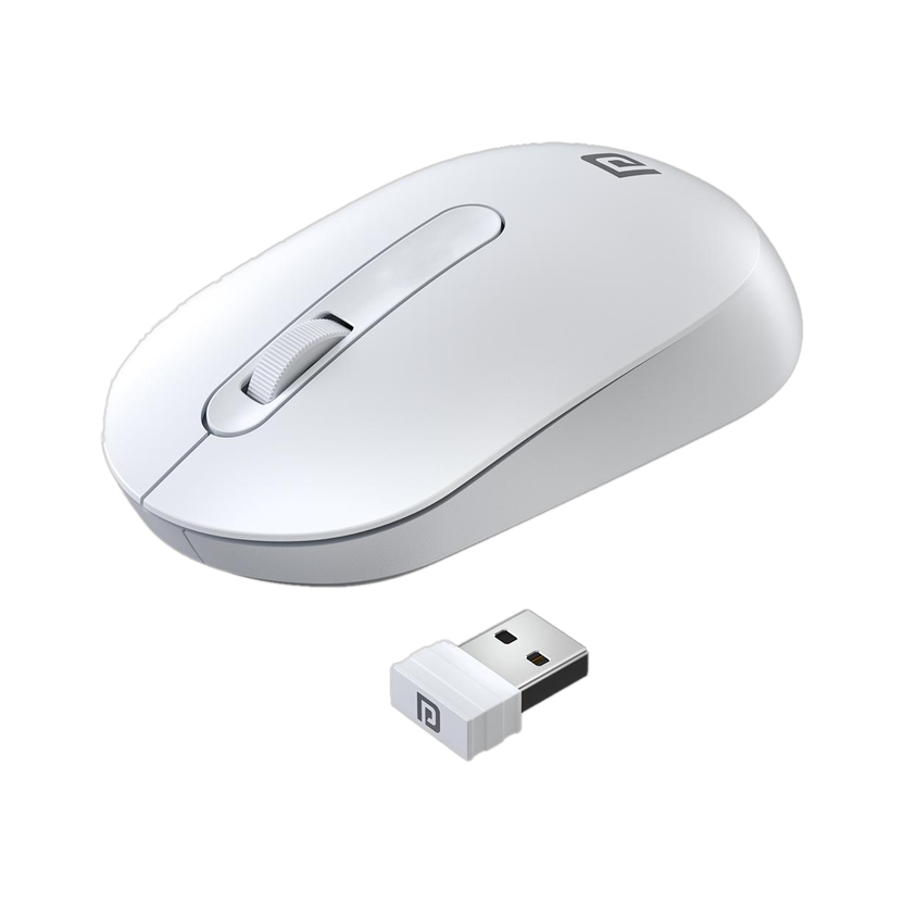 Portronics Toad 13 Ambidextrous Optical Mouse POR 1381, POR 1382, 1200 DPI Optical Sensor, USB Nano Receiver(2.4GHz Wireless, White)