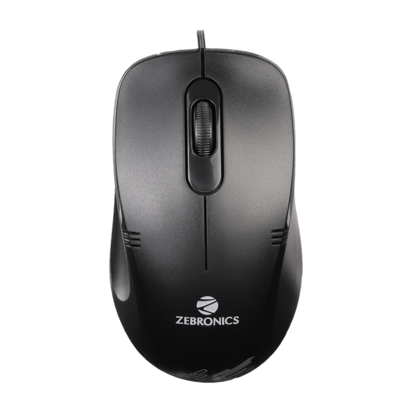 ZEBRONICS Power plus Wired Ambidextrous Optical Mouse(USB 2.0, Black)