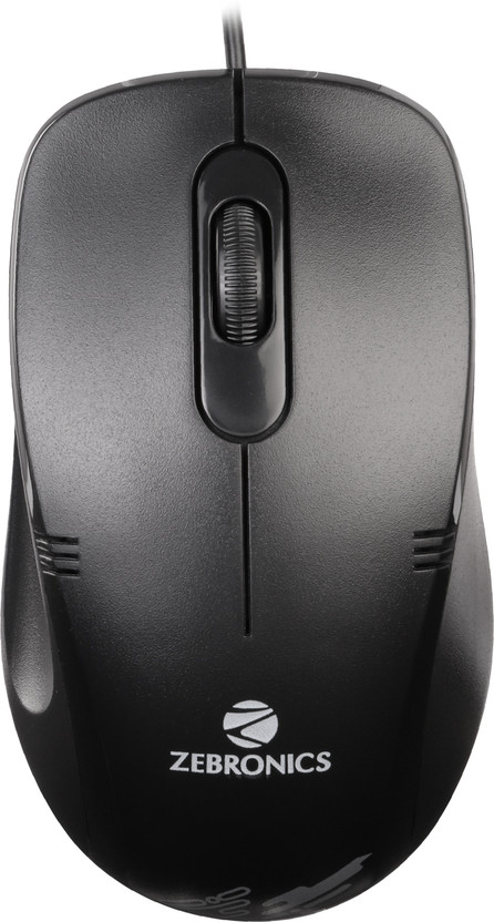 ZEBRONICS Power plus Wired Ambidextrous Optical Mouse(USB 2.0, Black)