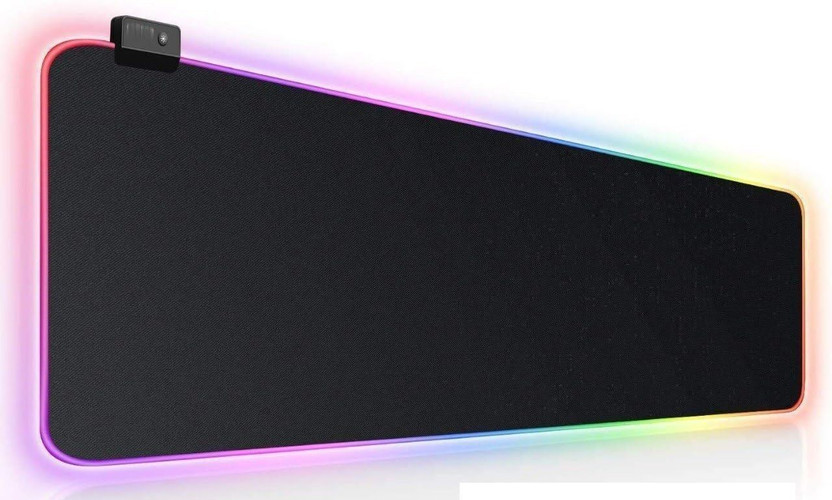 SKYBUCKET RGB Gaming Mouse Pad 14 Modes Led Mousepad, Anti-Slip Rubber Base Mouse Mat Non Slip Base Dual Sided Mousepad(Black)