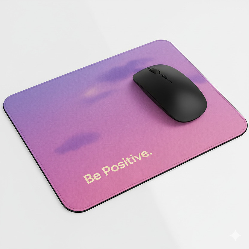 rssh creation Streat Light Pink Color, Anti - Slip Base, High Durability Mouse Pad Non Slip Base Mousepad(Pink, Gold)