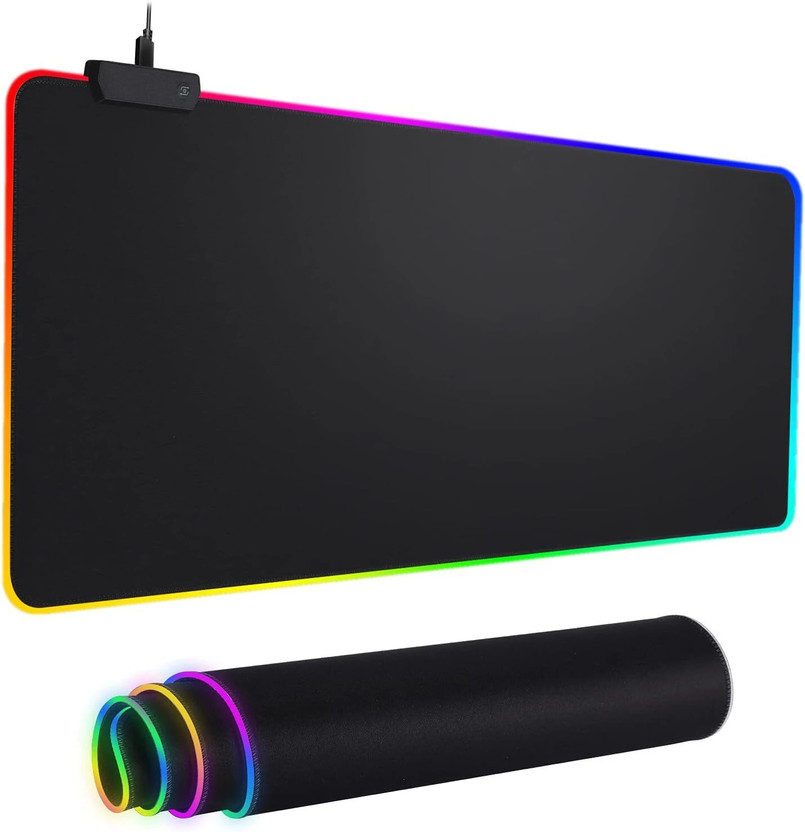 Sarang Extra Large RGB Gaming Mouse Pad, Large Mouse Pad,Led and Big Mouse mat Non Slip Base Mousepad(Black)