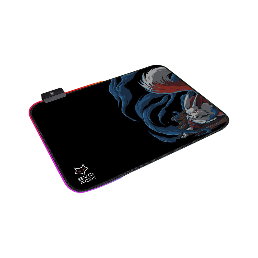 EVOFOX Falcon LX35 with 12 RGB Effects, Non-Slip Rubber Base & Touch Controls Non Slip Base Mousepad(Black)