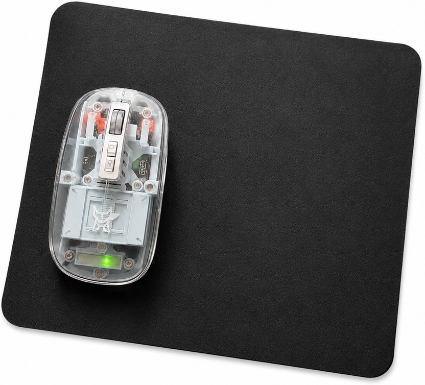 NEXONA Anti-Slip Mouse Pad| Smooth Cloth Surface with Rubber Base for Laptop & Desktop Non Slip Base Mousepad(Black)