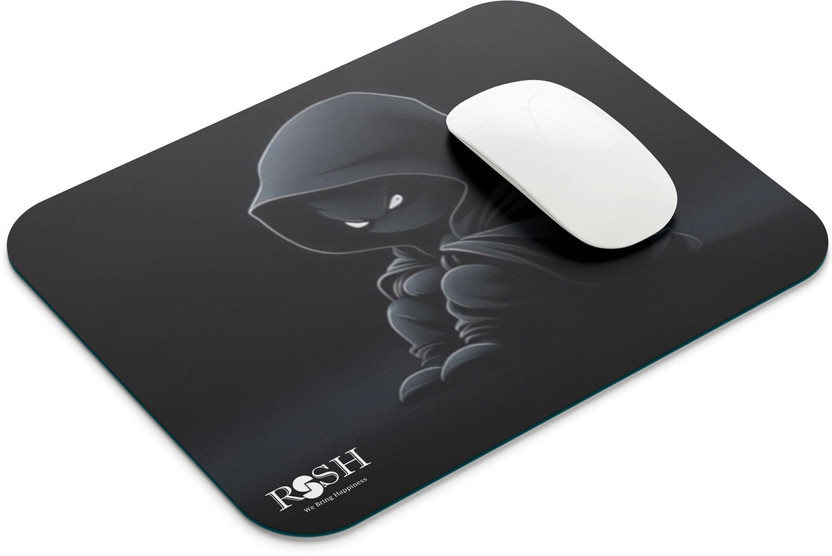 rssh creation Black Color Cartoon Gaming, Anti - Slip Base, High Durability Mouse Pad Non Slip Base Mousepad(Black)