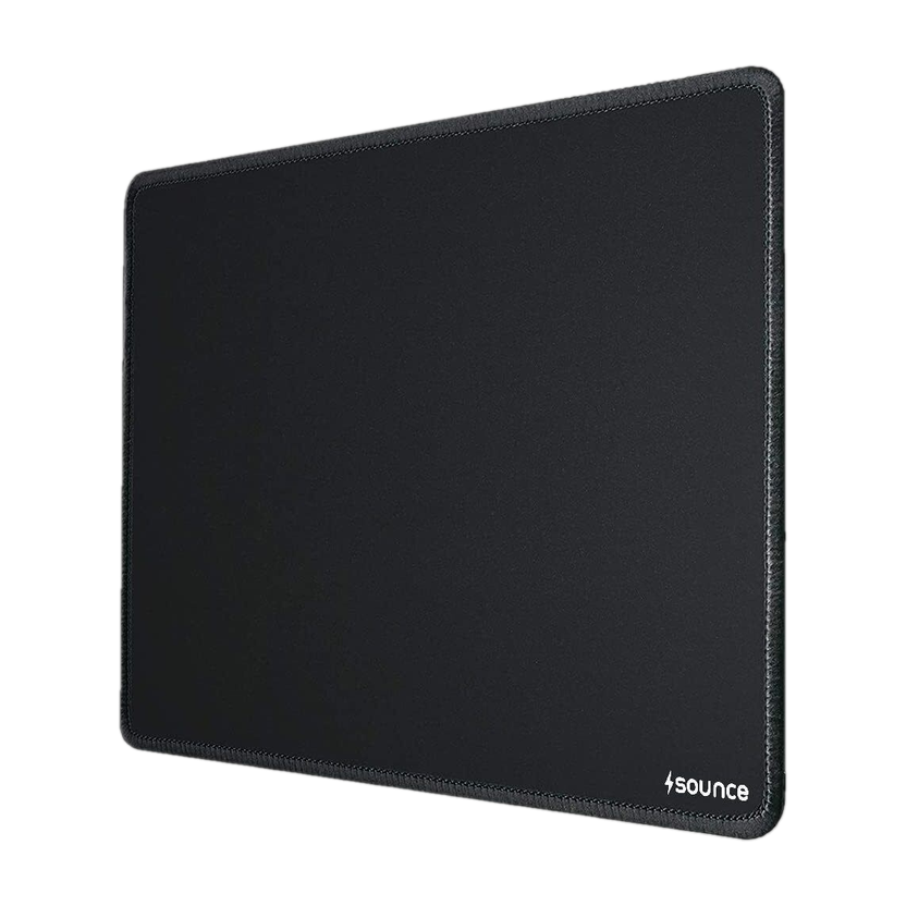 sounce Antifray Stitched Embroidery Edges,water resistant,Non-Slip Rubber Base | MPBK Non Slip Base Mousepad(Black)