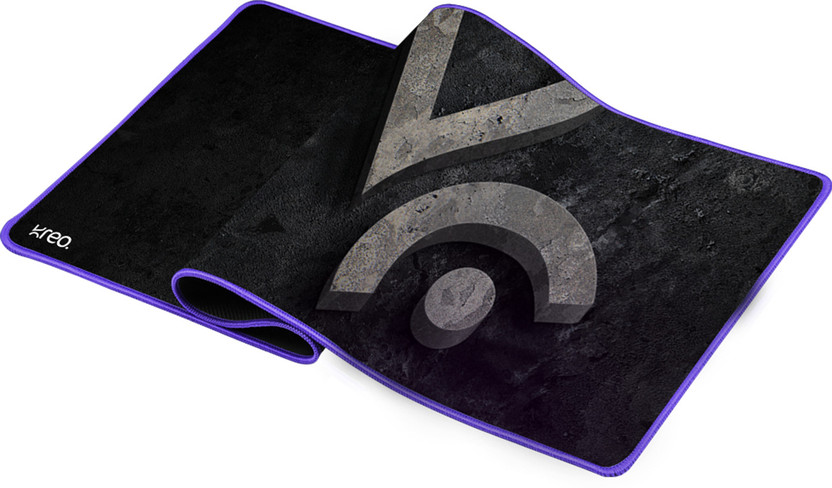 Kreo Cliff XL Gaming Mouse Pad, Stitched Edges, Anti-Slip Base mousepad Non Slip Base Mousepad(Black & Grey)