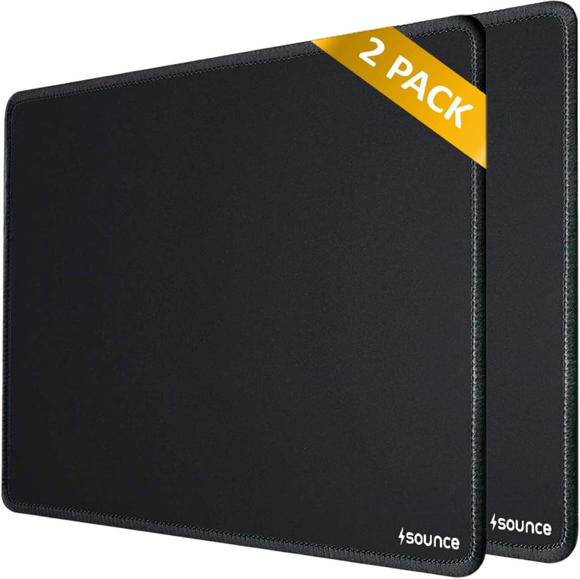 sounce SNC-MP-PK2-BLK Non Slip Base Mousepad(Black)